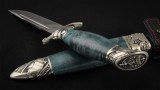Авторская Финка НКВД (S390, стабилизированная карельская береза, авторское литье, деревянные ножны), фото 4