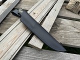 Нож Бекас (QPM 53, макуме, стабилизированный черный граб, инкрустация бесконечность), фото 4