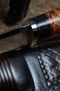 Нож Бекас (S90V, темный кориан, стабилизированная карельская береза, формованные ножны), фото 5